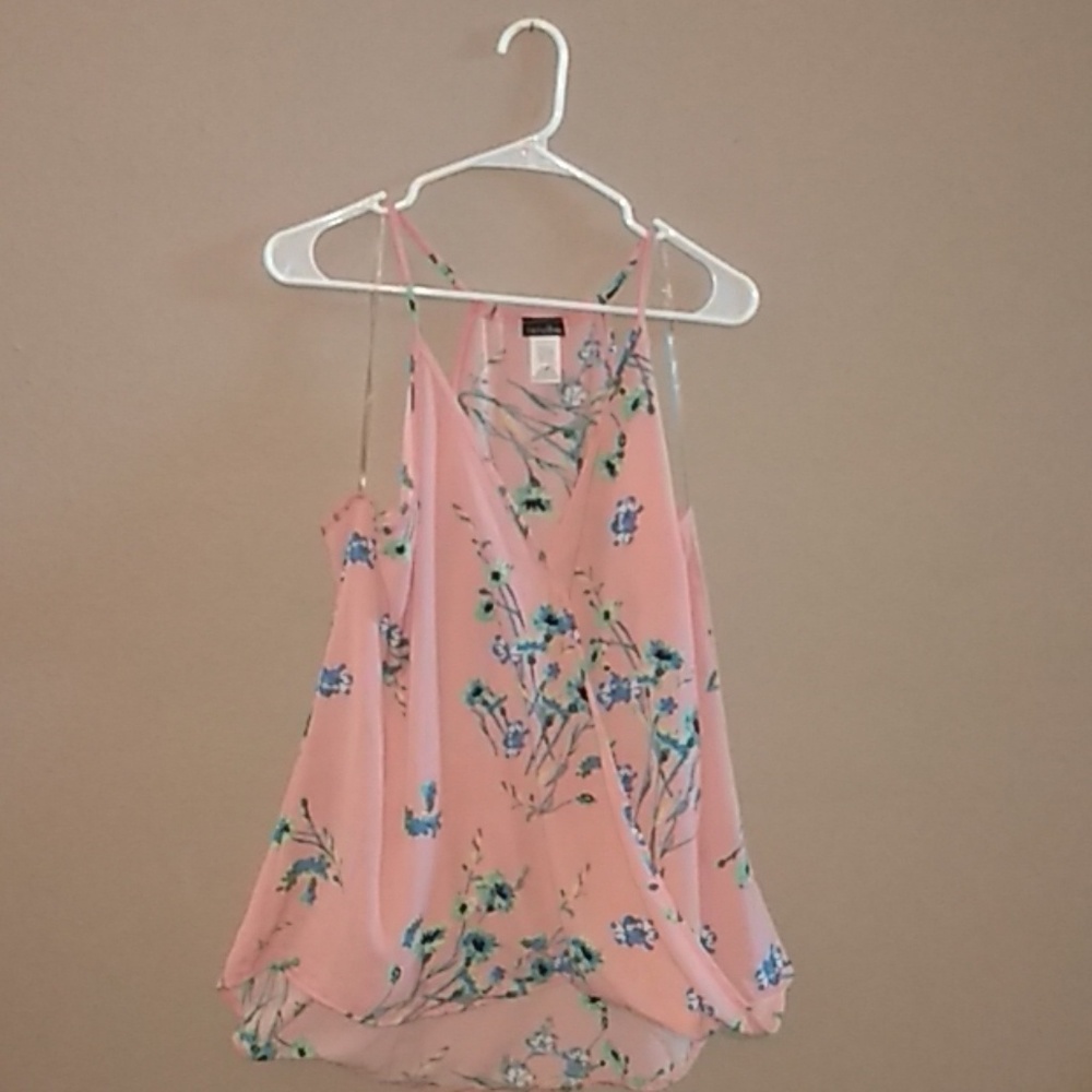 Zenobia 3X sleeveless floral top